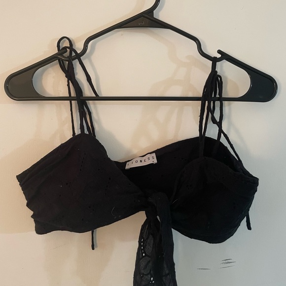 Princess Polly Lula Crop Top in black, worn once. - Picture 2 of 2
